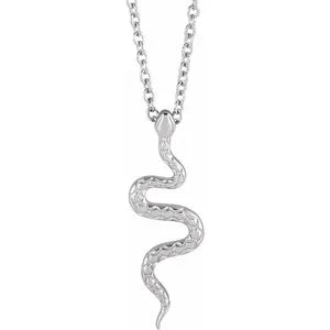 Sterling silver snake pendant