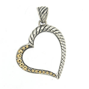 Sterling silver pendant with 18k gold