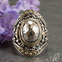 Load image into Gallery viewer, -Sterling silver ring with 18k yellow gold
