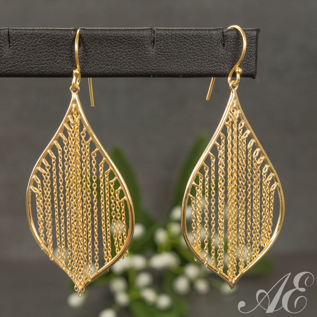 -Half off - Sterling silver earrings with gold overlay